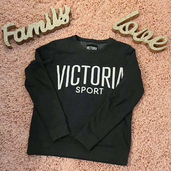 Comfortable, dark gray Victoria Sport sweatshirt. - Picture 4 of 5